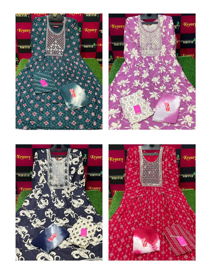 Netflix With Pocket 2710 Kanha Reyon Readymade Pant Style Suits Supplier India