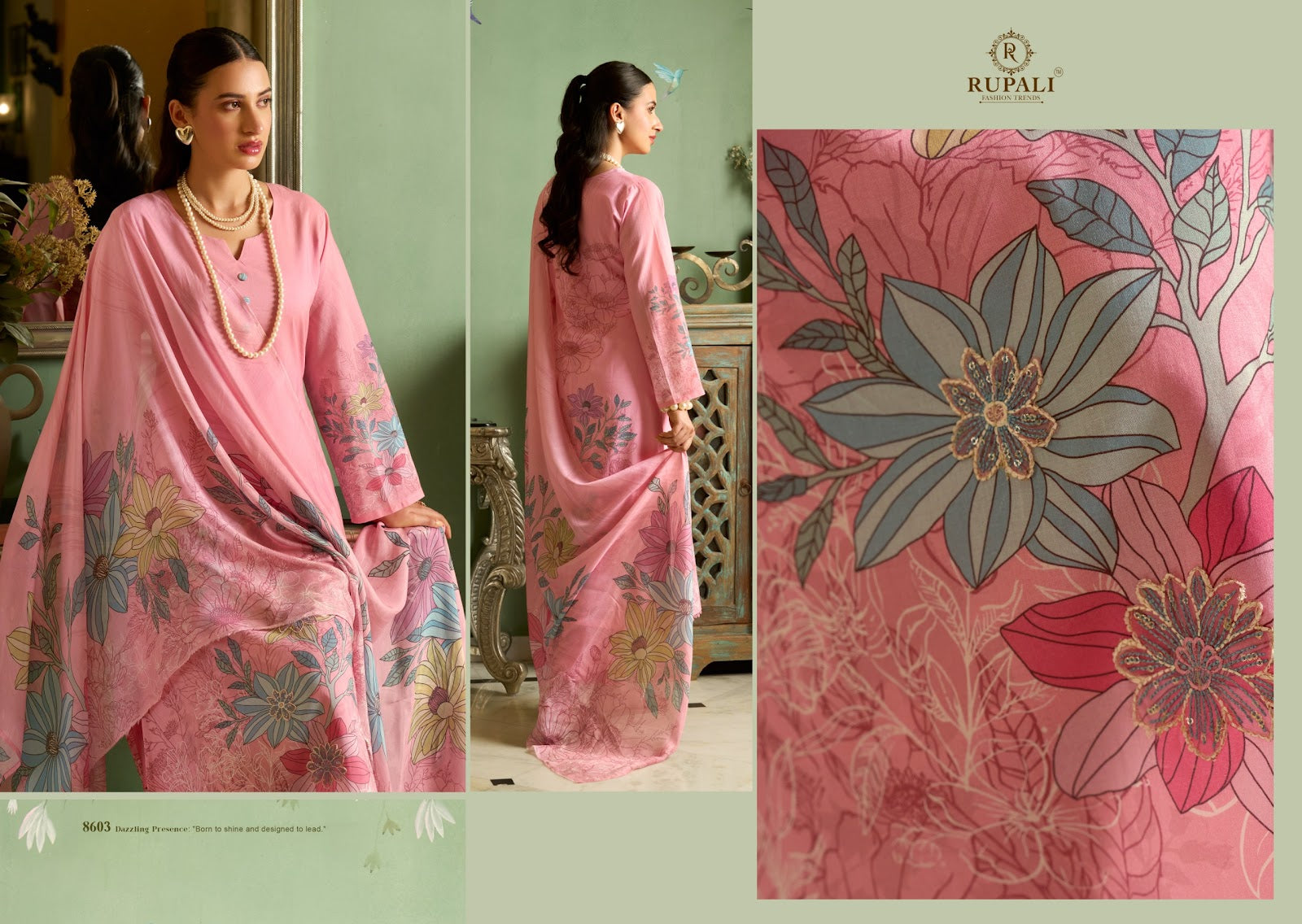 Applique Edition Rupali Cambric Lawn Pakistani Salwar Suits Exporter Ahmedabad