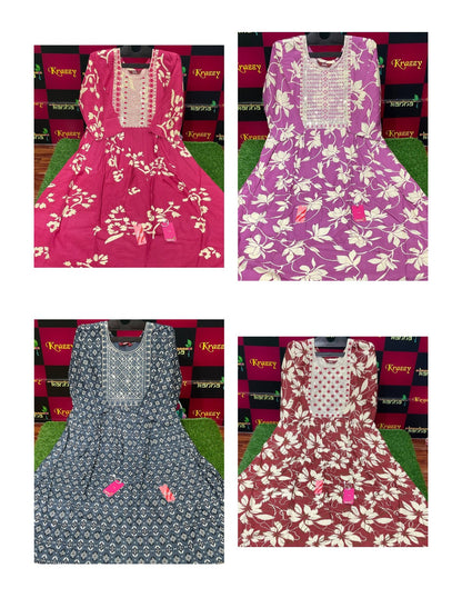 Apsara 0111 Kanha Reyon Feeding Kurtis Wholesaler Gujarat