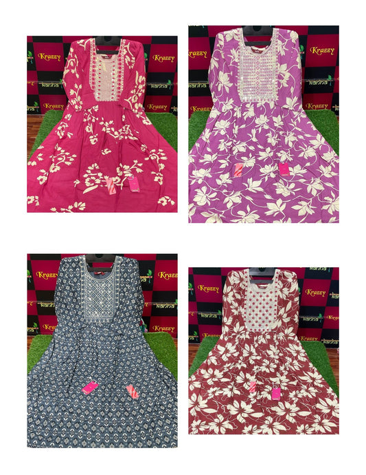 Apsara 0111 Kanha Reyon Feeding Kurtis Wholesaler Gujarat