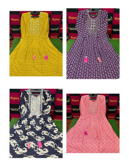 Apsara 0111 Kanha Reyon Feeding Kurtis Wholesaler Gujarat