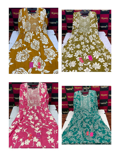 Apsara 0608 Kanha Reyon Feeding Kurtis Wholesaler Ahmedabad