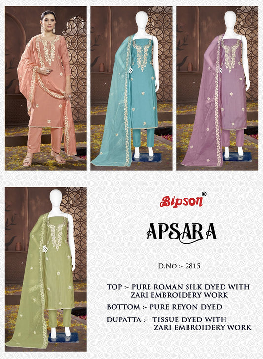 Apsara 2815 Bipson Prints Roman Silk Pant Style Suits Manufacturer India