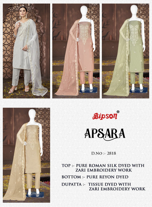 Apsara 2818 Bipson Prints Roman Silk Pant Style Suits Exporter India