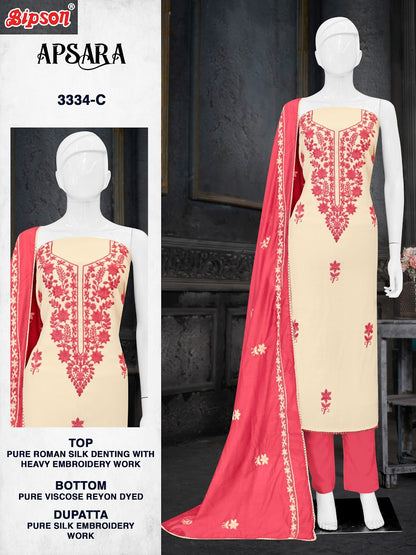 Apsara 3334 Bipson Prints Roman Silk Pant Style Suits Exporter