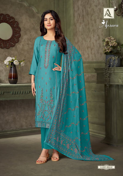 Apsara Alok Viscose Muslin Karachi Salwar Suits Exporter