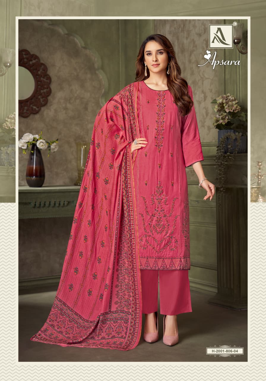 Apsara Alok Viscose Muslin Karachi Salwar Suits Exporter