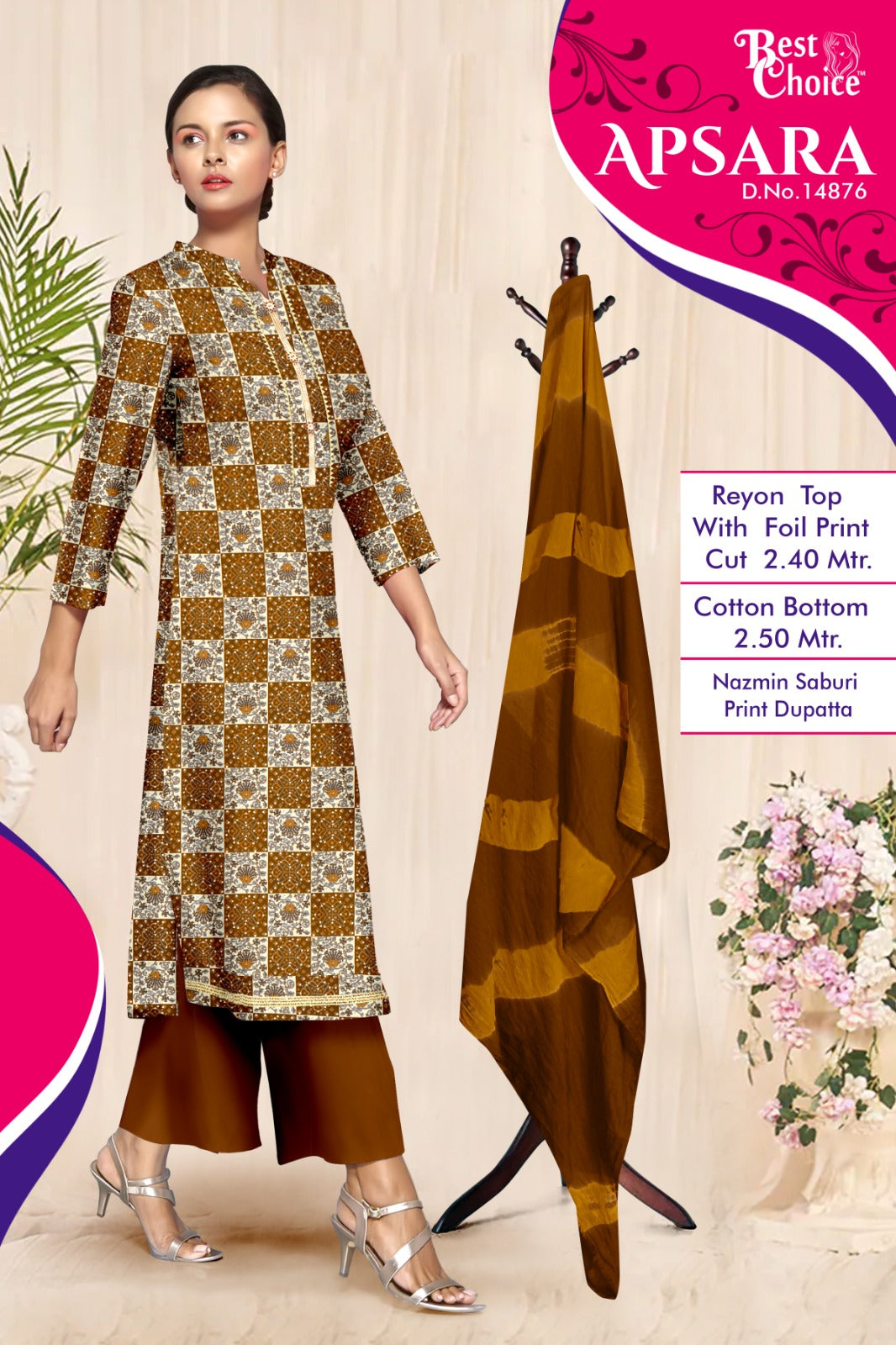 Apsara Best Choice Pure Rayon Pant Style Suits Exporter India