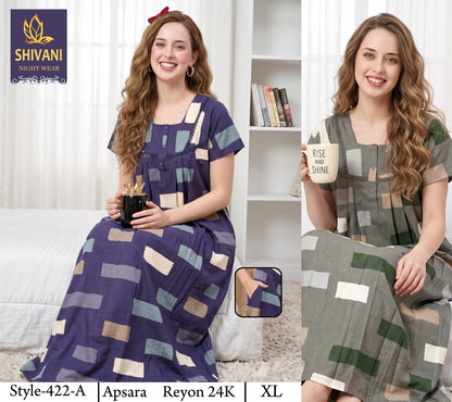 Apsara Shivani Rayon 24Kg Night Gowns Manufacturer Ahmedabad