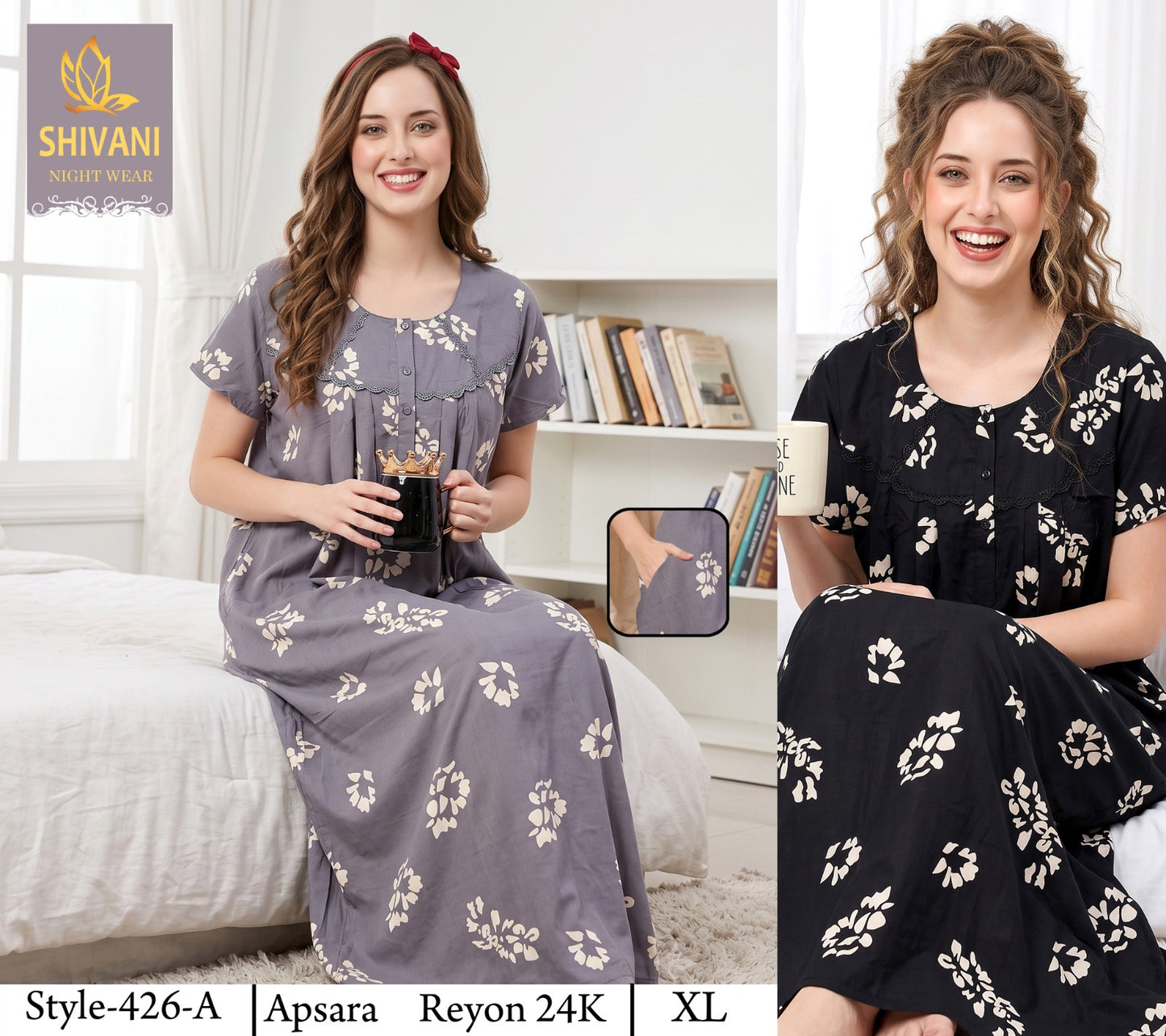 Apsara Shivani Rayon 24Kg Night Gowns Manufacturer Ahmedabad