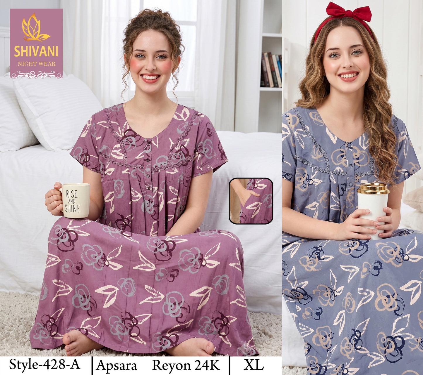Apsara Shivani Rayon 24Kg Night Gowns Manufacturer Ahmedabad