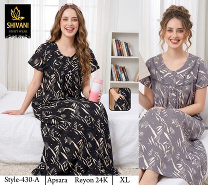 Apsara Shivani Rayon 24Kg Night Gowns Manufacturer Ahmedabad