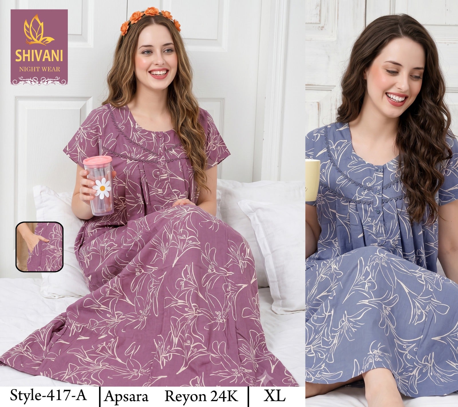 Apsara Shivani Rayon 24Kg Night Gowns Manufacturer Ahmedabad