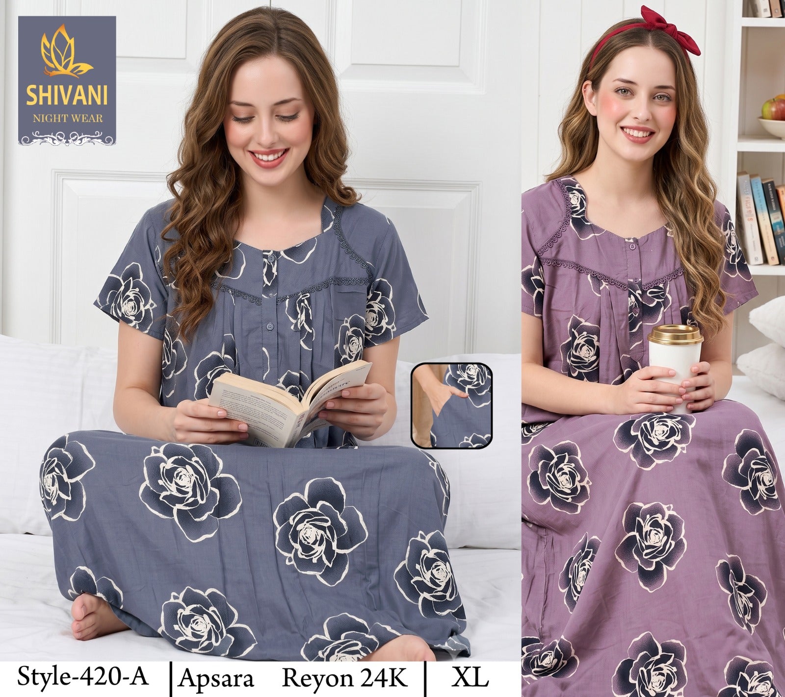 Apsara Shivani Rayon 24Kg Night Gowns Manufacturer Ahmedabad