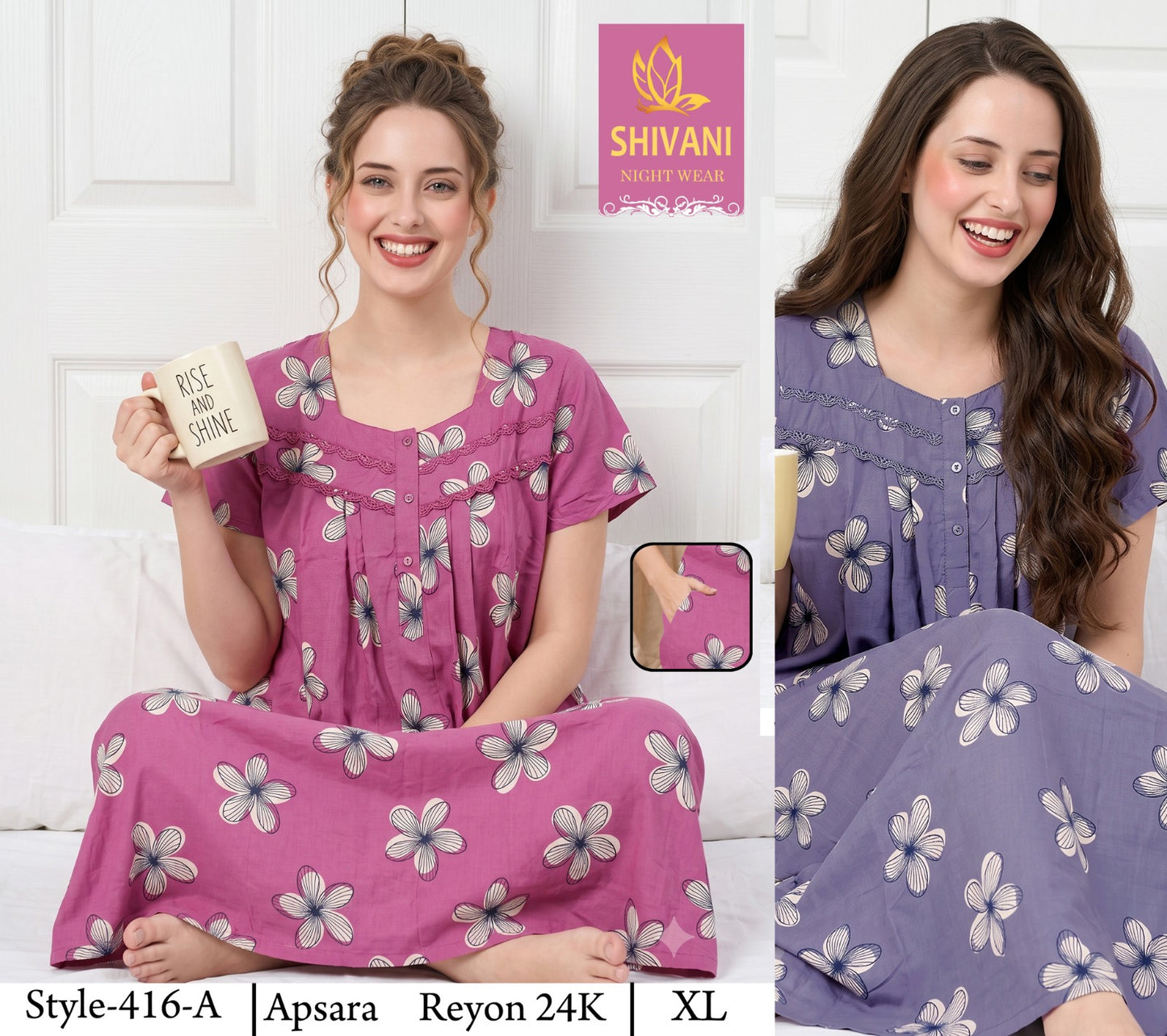 Apsara Shivani Rayon 24Kg Night Gowns Manufacturer Ahmedabad