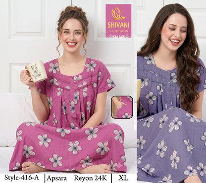 Apsara Shivani Rayon 24Kg Night Gowns Manufacturer Ahmedabad