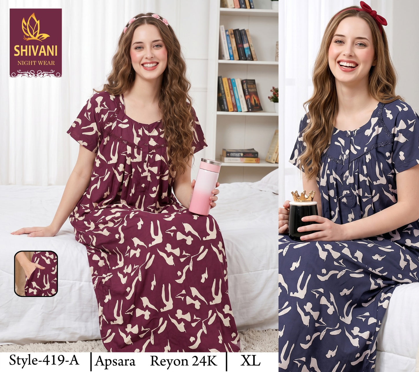 Apsara Shivani Rayon 24Kg Night Gowns Manufacturer Ahmedabad