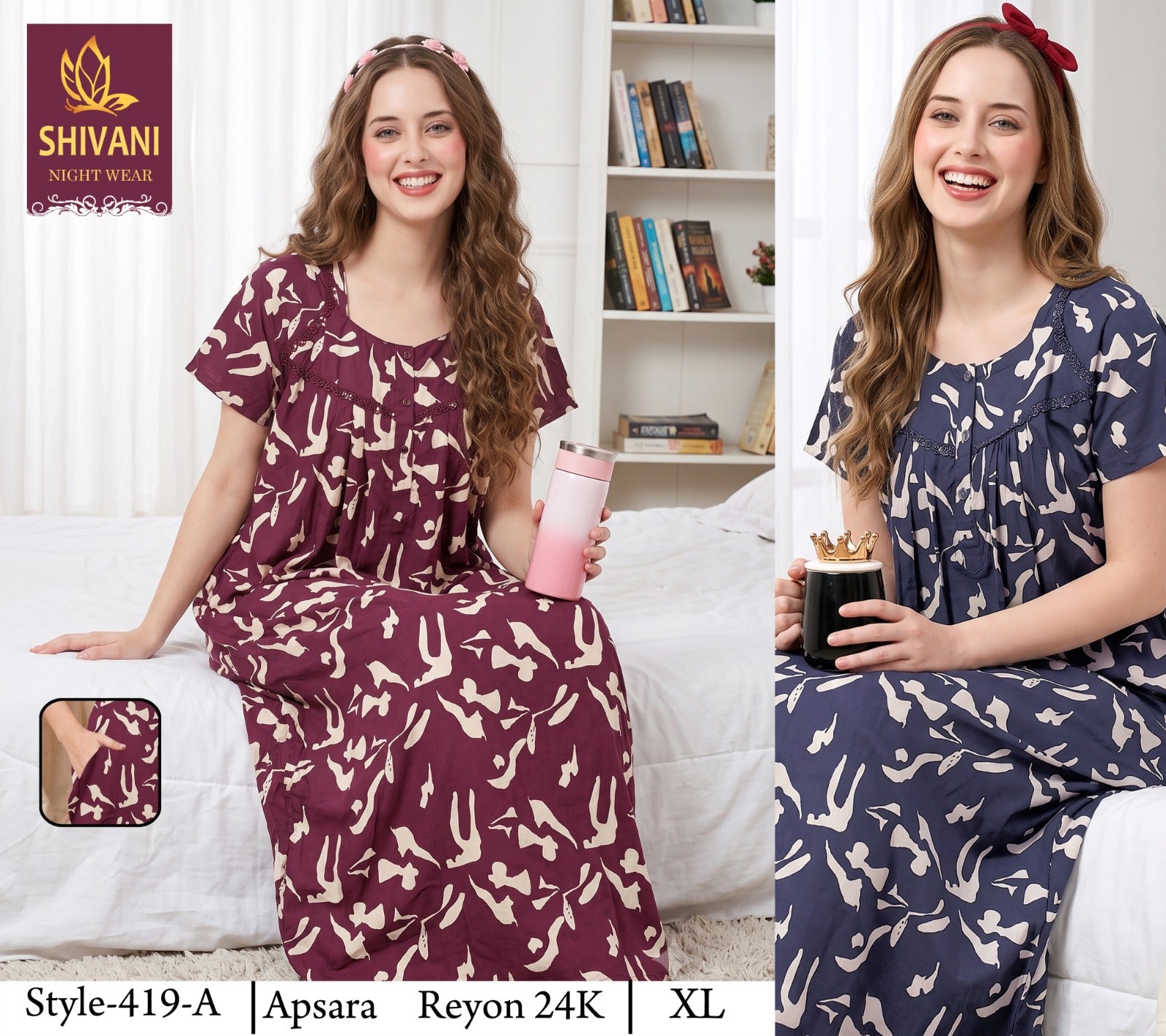 Apsara Shivani Rayon 24Kg Night Gowns Manufacturer Ahmedabad