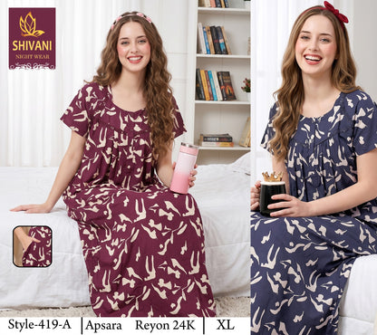 Apsara Shivani Rayon 24Kg Night Gowns Manufacturer Ahmedabad