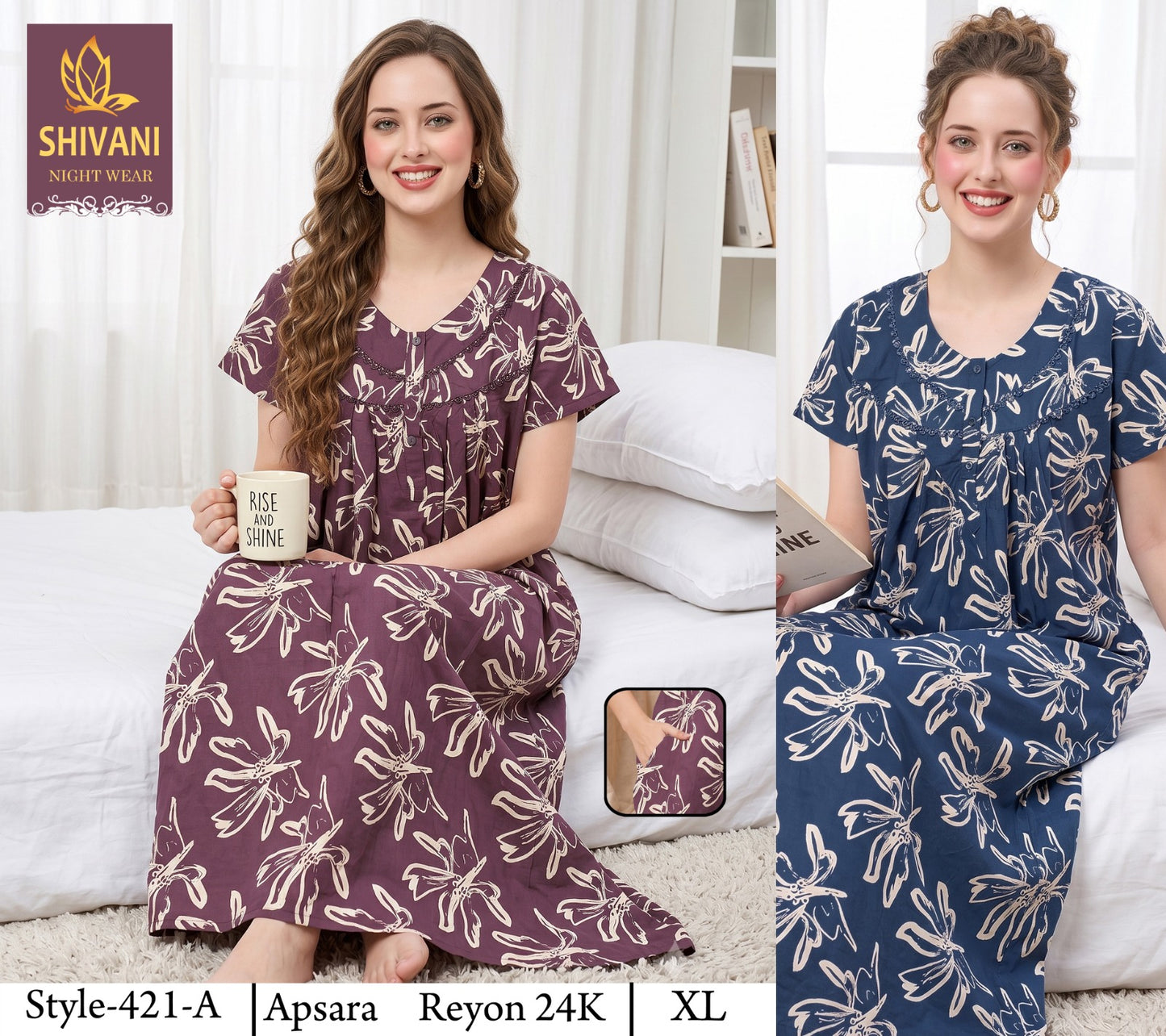 Apsara Shivani Rayon 24Kg Night Gowns Manufacturer Ahmedabad