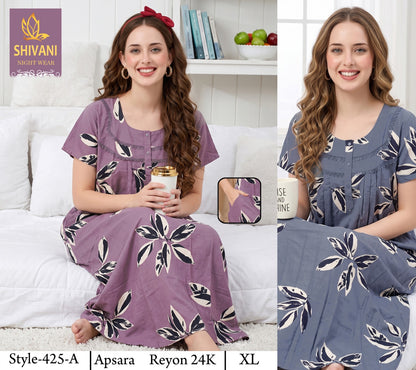 Apsara Shivani Rayon 24Kg Night Gowns Manufacturer Ahmedabad