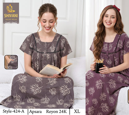 Apsara Shivani Rayon 24Kg Night Gowns Manufacturer Ahmedabad