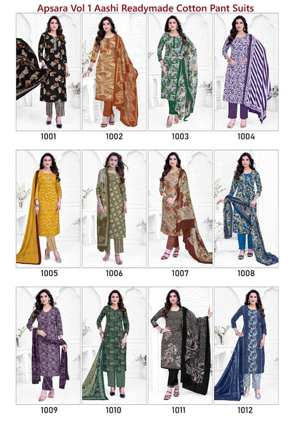 Apsara Vol 1 Aashi Readymade Cotton Pant Suits Exporter Gujarat