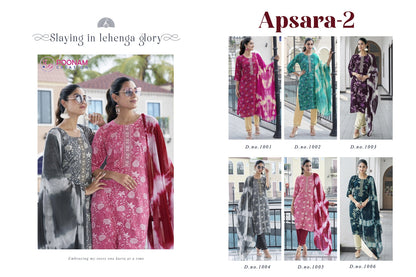 Apsara Vol 2 Poonam Creation Heavy Reyon Readymade Pant Style Suits Wholesaler India