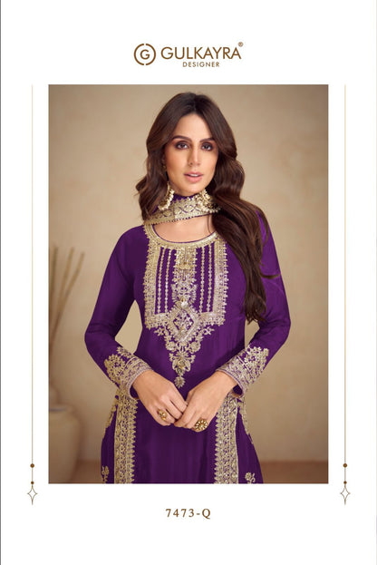 Apsara Vol 5 Gulkayra Designer Chinon Readymade Suits Supplier