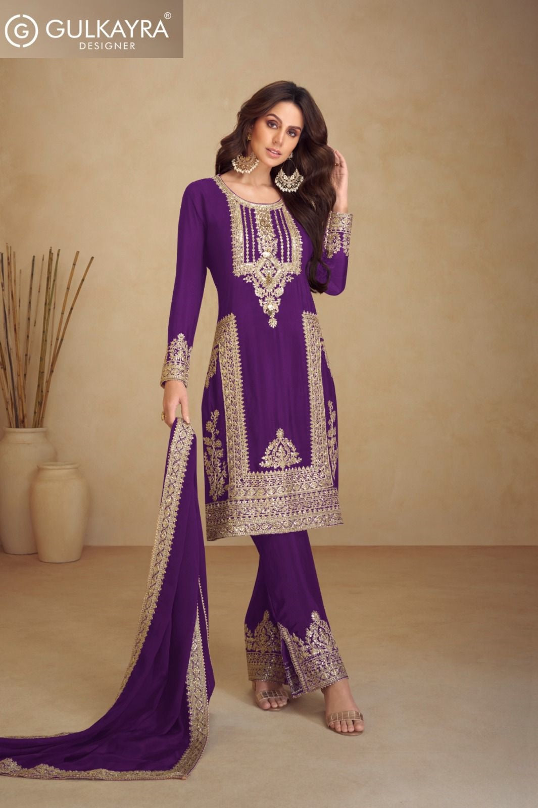 Apsara Vol 5 Gulkayra Designer Chinon Readymade Suits Supplier