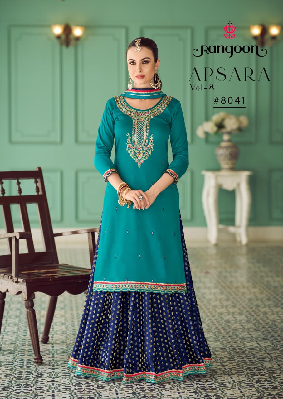 Apsara Vol 8 Rangoon Jam Silk Readymade Suits Wholesale Rate