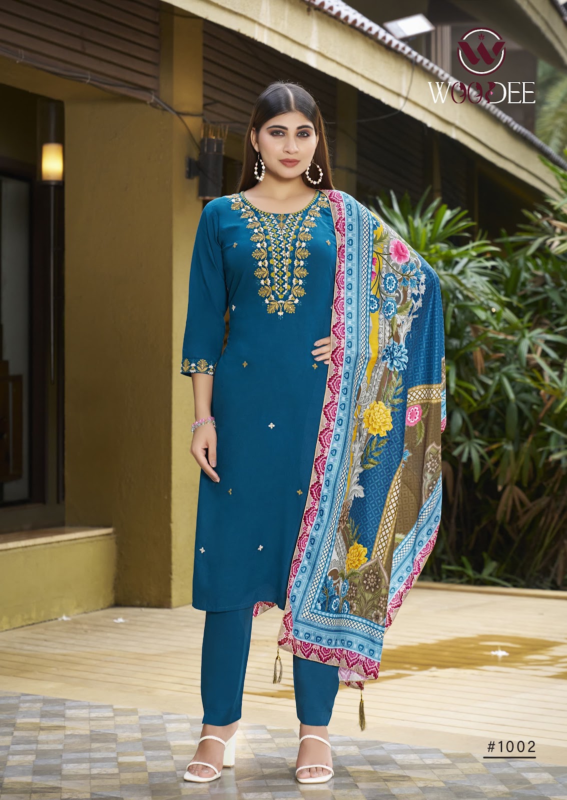 Apsara Woodee Rayon Readymade Pant Style Suits Supplier Gujarat