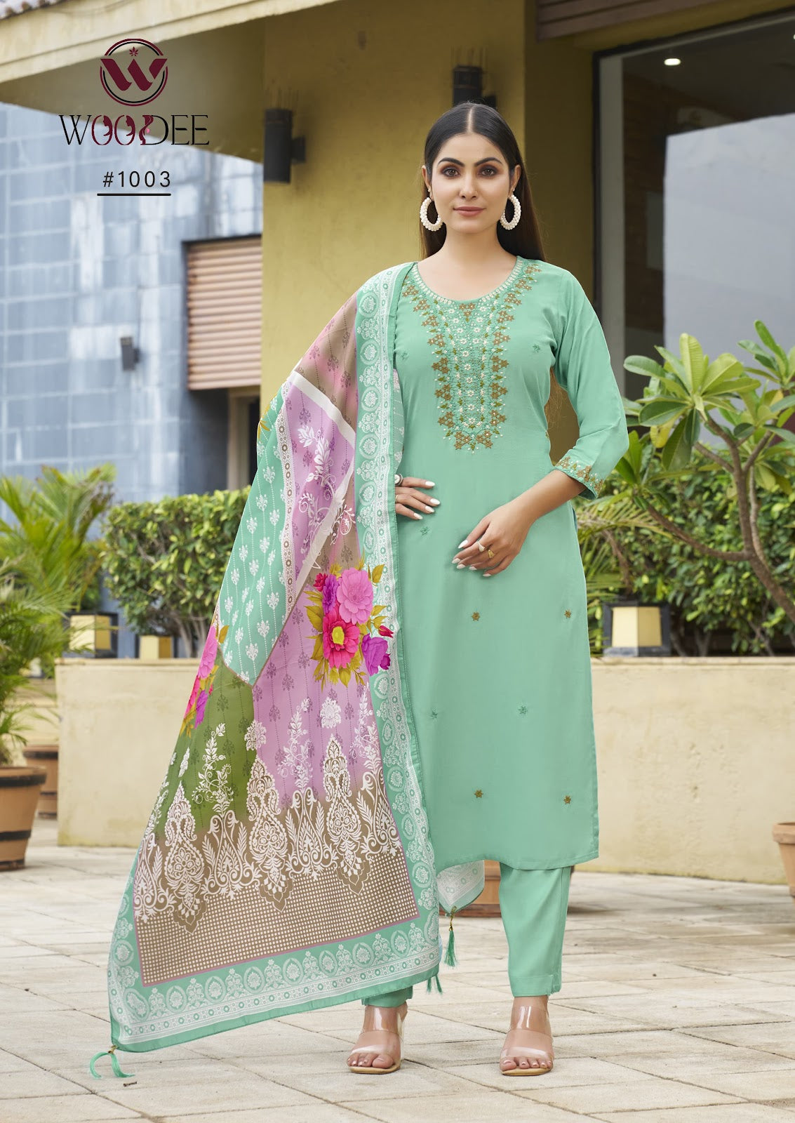 Apsara Woodee Rayon Readymade Pant Style Suits Supplier Gujarat
