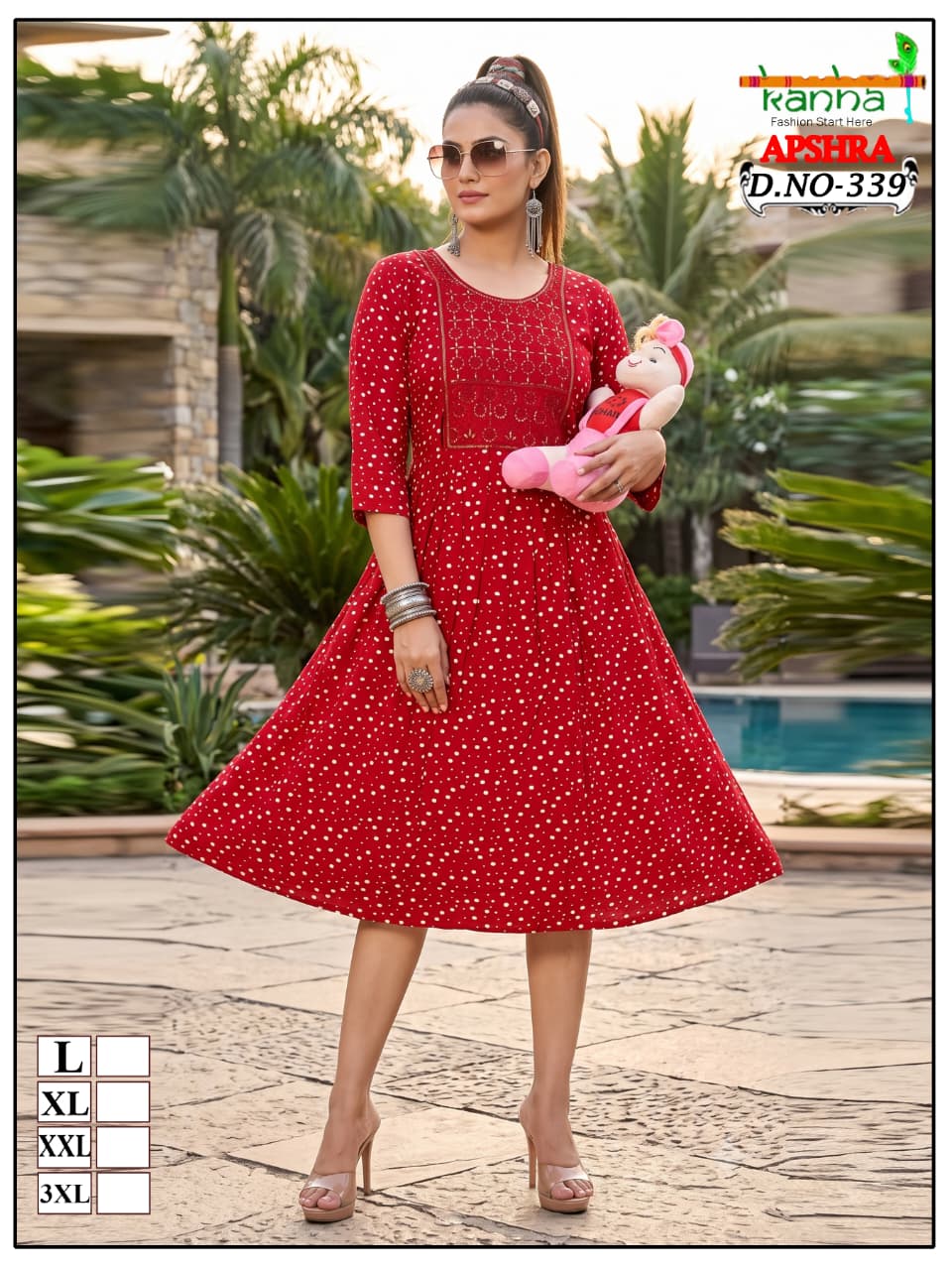 Apshra 2007 Kanha Liva Reyon Feeding Kurtis Wholesaler Ahmedabad