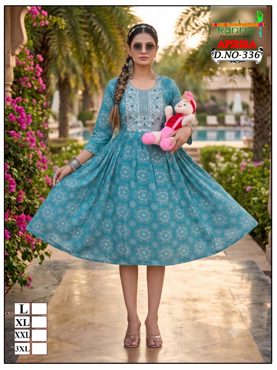 Apshra 2007 Kanha Liva Reyon Feeding Kurtis Wholesaler Ahmedabad