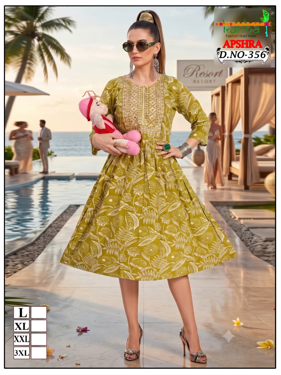 Apshra 2007 Kanha Liva Reyon Feeding Kurtis Wholesaler Ahmedabad