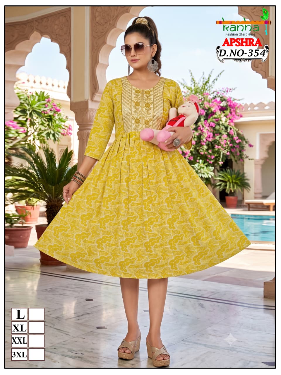 Apshra 2007 Kanha Liva Reyon Feeding Kurtis Wholesaler Ahmedabad