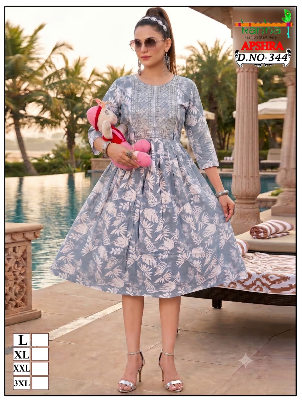 Apshra 2007 Kanha Liva Reyon Feeding Kurtis Wholesaler Ahmedabad