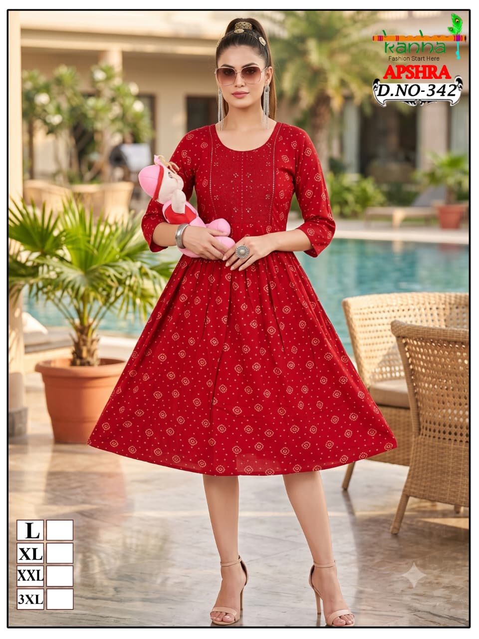 Apshra 2007 Kanha Liva Reyon Feeding Kurtis Wholesaler Ahmedabad