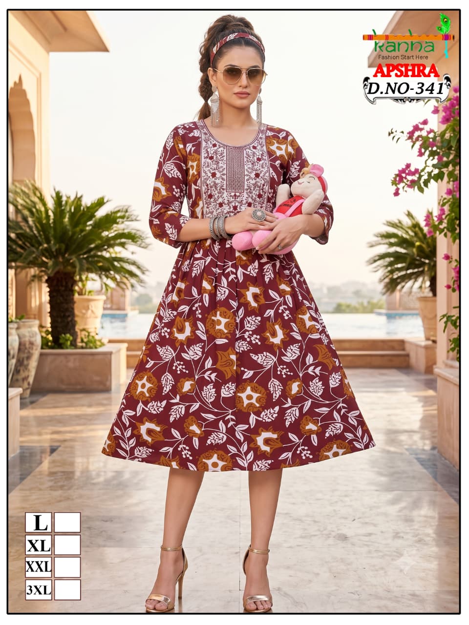 Apshra 2007 Kanha Liva Reyon Feeding Kurtis Wholesaler Ahmedabad