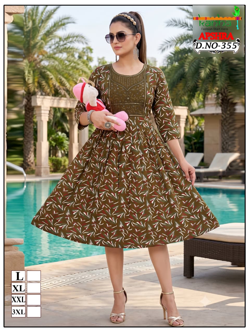Apshra 2007 Kanha Liva Reyon Feeding Kurtis Wholesaler Ahmedabad