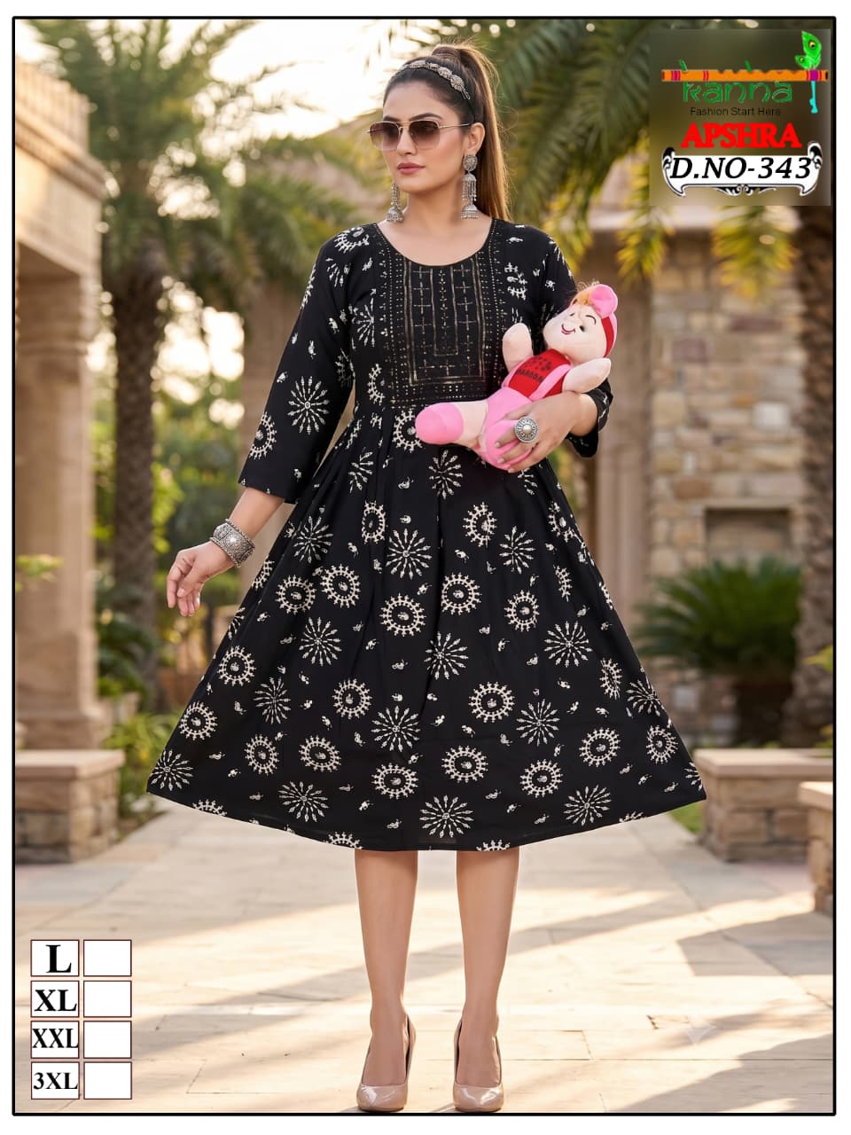 Apshra 2007 Kanha Liva Reyon Feeding Kurtis Wholesaler Ahmedabad