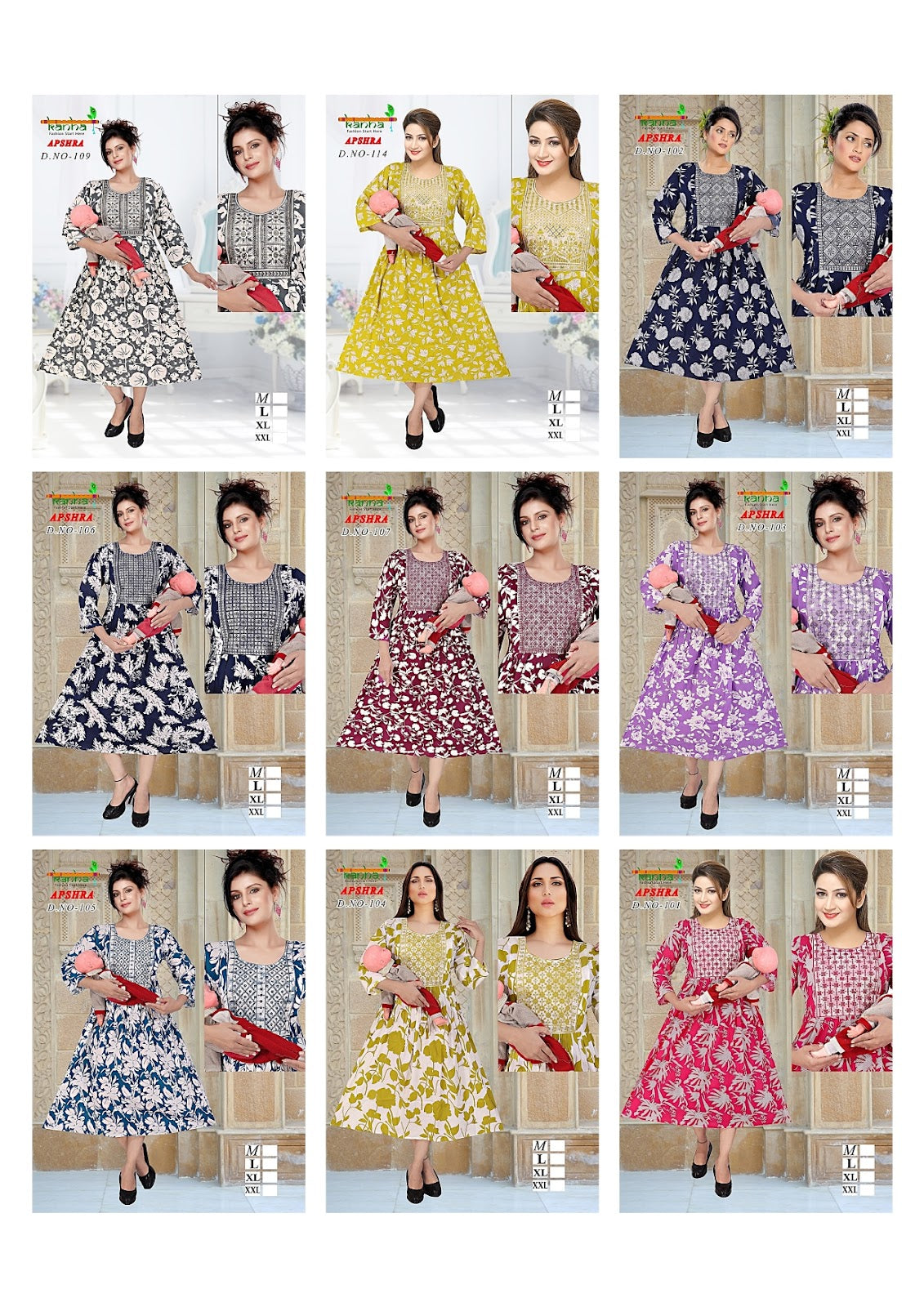 Apshra Liva Kanha Reyon Feeding Kurtis Exporter Ahmedabad