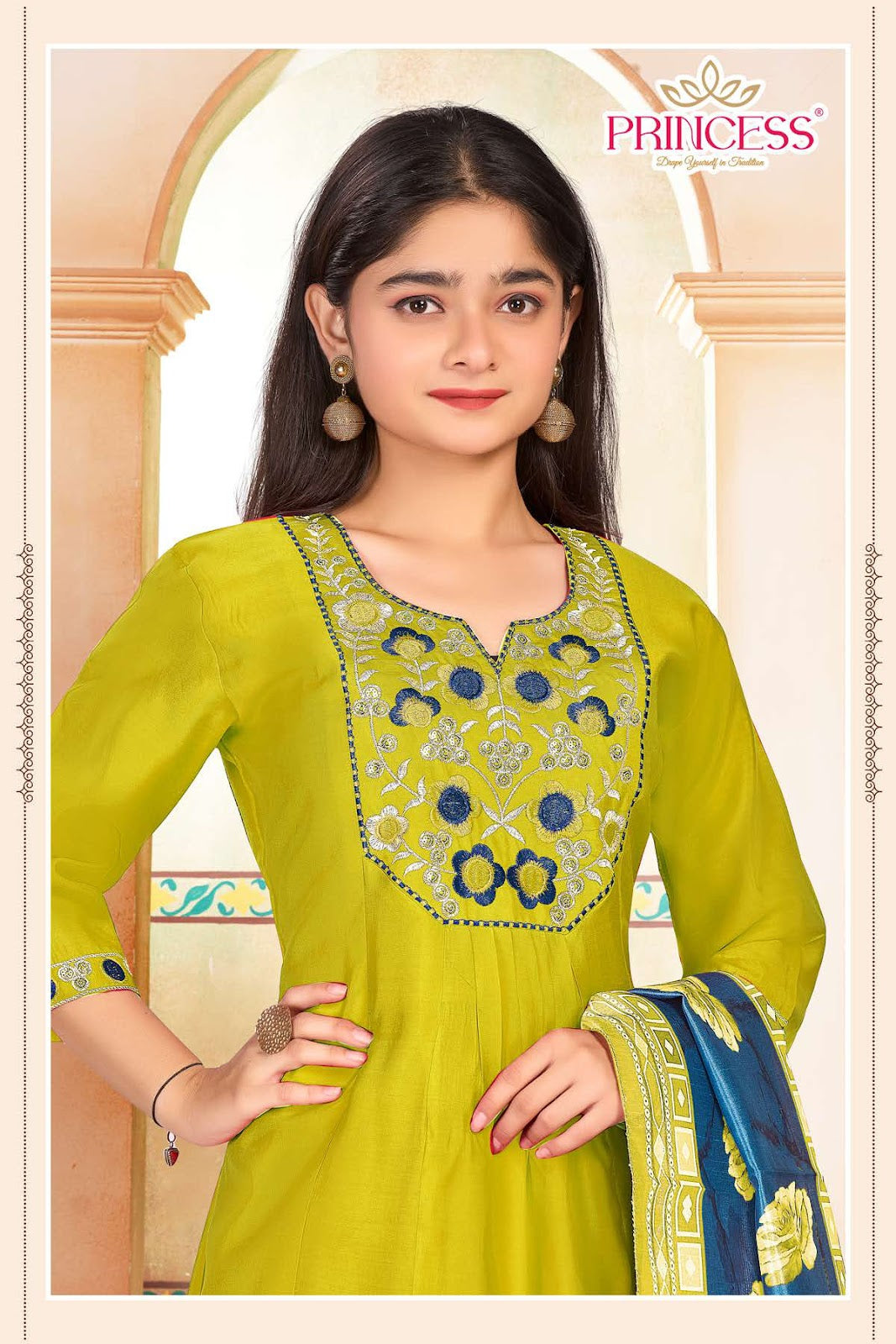 Apsra Princess Creation Roman Girls Readymade Pant Suits Manufacturer Ahmedabad