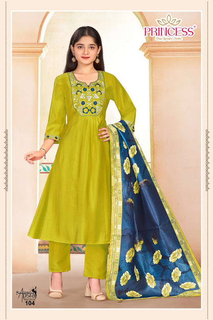 Apsra Princess Creation Roman Girls Readymade Pant Suits Manufacturer Ahmedabad