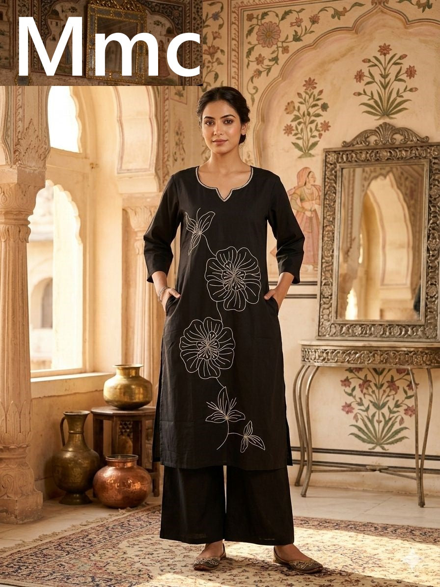 Aqua Flower Mmc Cotton Co Ord Set Supplier Gujarat