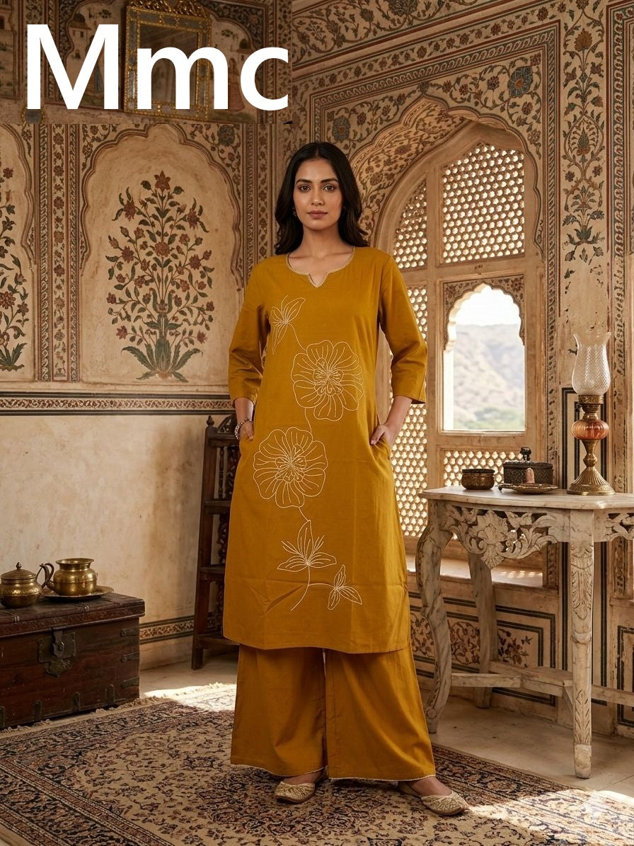 Aqua Flower Mmc Cotton Co Ord Set Supplier Gujarat