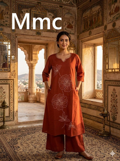 Aqua Flower Mmc Cotton Co Ord Set Supplier Gujarat