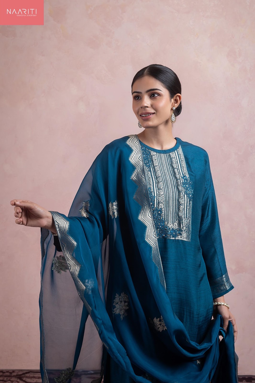 Arali Naariti Silk Jacquard Pant Style Suits Manufacturer Gujarat