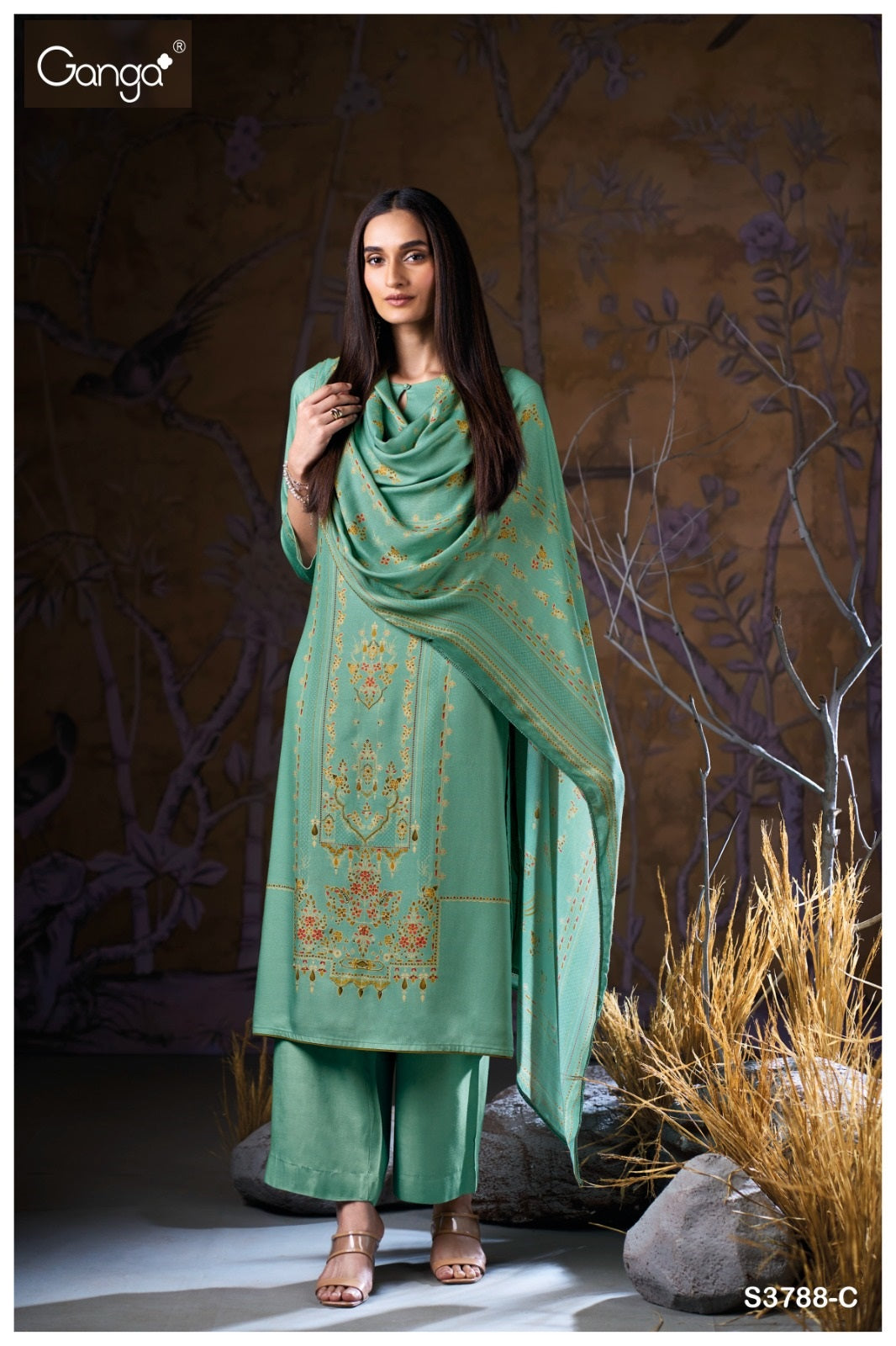Aralyn 3788 Ganga Wool Pashmina Suits Wholesaler